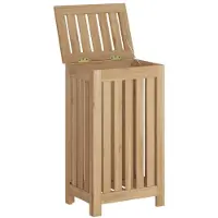 vidaXL - Wäschekorb - 35x25x60 - cm - massiv - Teakholz