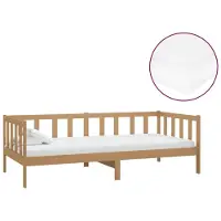 vidaXL Tagesbett mit Matratze 90x200 cm Honigbraun Massivholz Kiefer