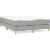 vidaXL Boxspringbettgestell Hellgrau 140x200 cm Stoff
