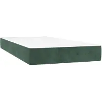 vidaXL Taschenfederkernmatratze Mittel Dunkelgrün 90x190x20 cm Samt