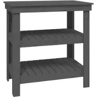 vidaXL Werkbank Grau 78,5x50x80 cm Massivholz Kiefer
