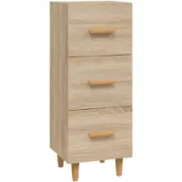 vidaXL Sideboard Sonoma-Eiche 34,5x34x90 cm Holzwerkstoff