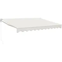 vidaXL Markise Einziehbar Creme 3,5x2,5 m Stoff und Aluminium