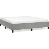 vidaXL Bettgestell ohne Matratze Hellgrau 180x200 cm Samt