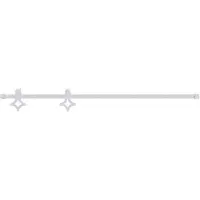 vidaXL Schiebetürbeschlag 183 cm Stahl Weiß