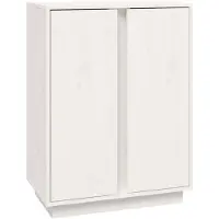 vidaXL Sideboard Weiß 60x35x80 cm Massivholz Kiefer