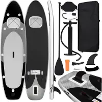 vidaXL SUP-Board-Set Aufblasbar Schwarz 330x76x10 cm