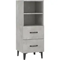vidaXL Sideboard Betongrau 34,5x34x90 cm Holzwerkstoff
