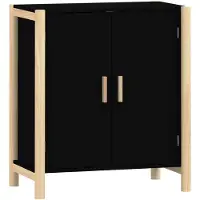 vidaXL Sideboard Schwarz 62x38x70 cm Holzwerkstoff