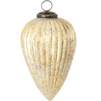 Clayre & Eef Christbaumkugel in Beige - (H)12 x Ø 7 cm - onesize