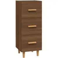 vidaXL Sideboard Braun Eichen-Optik 34,5x34x90 cm Holzwerkstoff
