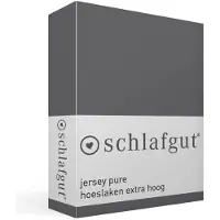 Schlafgut Spannbettlaken "PURE BOXSPRING in Gr. 90x200, 140x200 oder 180x200, für Boxspringbett", aus Bio-Baumwolle, für Matratzen bis 40 cm Höhe, Bettlaken
