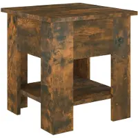 vidaXL Couchtisch Räuchereiche 40x40x42 cm Holzwerkstoff