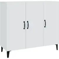 vidaXL Sideboard Weiß 90x34x80 cm Holzwerkstoff