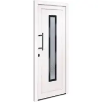 vidaXL Haustür Weiß 88x200 cm PVC