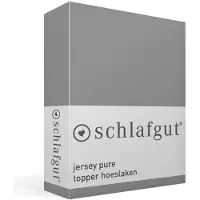 Schlafgut Spannbettlaken "PURE TOPPER in Gr. 90x200, 140x200 oder 180x200 cm, Laken für Topper", aus 100% Bio-Baumwolle, für Matratzen bis 10 cm Höhe, Bettlaken