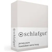 Schlafgut Spannbettlaken "PURE BOXSPRING in Gr. 90x200, 140x200 oder 180x200, für Boxspringbett", aus Bio-Baumwolle, für Matratzen bis 40 cm Höhe, Bettlaken
