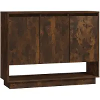 vidaXL Sideboard Räuchereiche 97x31x75 cm Holzwerkstoff