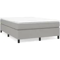 vidaXL Boxspringbettgestell Hellgrau 140x190 cm Stoff