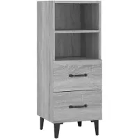 vidaXL Sideboard Grau Sonoma 34,5x34x90 cm Holzwerkstoff