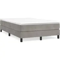 vidaXL Boxspringbettgestell Hellgrau 120x200 cm Samt