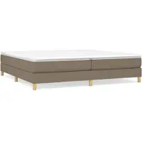 vidaXL Boxspringbett mit Matratze Taupe 200x200 cm Stoff
