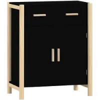 vidaXL Sideboard Schwarz 62x38x75 cm Holzwerkstoff