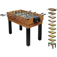 Carromco , Tischfußball Multifunktionsgerät 10 in 1 "Choice-XT", braun, 108,9 x 61,9 x 81,3 cm