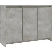 vidaXL Sideboard Betongrau 102x33x75 cm Holzwerkstoff