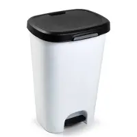 PlasticForte Treteimer - weis - Eimer mit Deckel - 50 l
