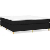 vidaXL Boxspringbettgestell Schwarz 180x200 cm Stoff
