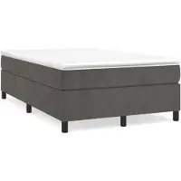 vidaXL Boxspringbettgestell Dunkelgrau 120x200 cm Samt