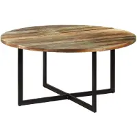 vidaXL Esstisch 110x75 cm Altholz Massivholz