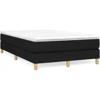 vidaXL Boxspringbettgestell Schwarz 120x200 cm Stoff