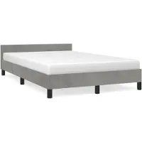 vidaXL Bettgestell ohne Matratze Hellgrau 120x200 cm Samt