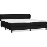 vidaXL Boxspringbett mit Matratze Schwarz 200x200 cm Stoff
