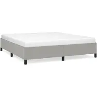 vidaXL Bettgestell ohne Matratze Hellgrau 160x200 cm Stoff