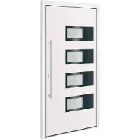 vidaXL Haustür Weiß 100x200 cm Aluminium und PVC