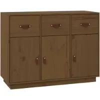 vidaXL Sideboard Honigbraun 100x40x75 cm Massivholz Kiefer