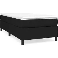 vidaXL Boxspringbettgestell Schwarz 90x200 cm Stoff