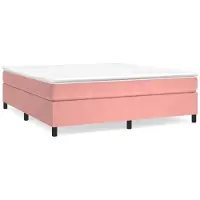 vidaXL Boxspringbettgestell Rosa 180x200 cm Samt