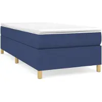 vidaXL Boxspringbettgestell Blau 80x200 cm Stoff