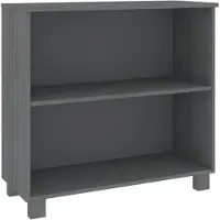 vidaXL Sideboard HAMAR Dunkelgrau 85x35x80 cm Massivholz Kiefer
