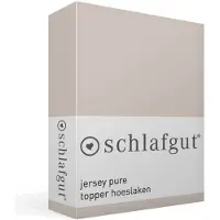 Schlafgut Spannbettlaken "PURE TOPPER in Gr. 90x200, 140x200 oder 180x200 cm, Laken für Topper", aus 100% Bio-Baumwolle, für Matratzen bis 10 cm Höhe, Bettlaken