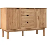 vidaXL Sideboard OTTA 113,5x43x73 cm Massivholz Kiefer