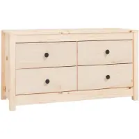 vidaXL Beistellschrank 100x40x54 cm Massivholz Kiefer
