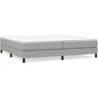 vidaXL Boxspringbettgestell Hellgrau 200x200 cm Stoff