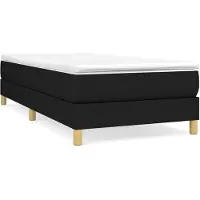 vidaXL Boxspringbett mit Matratze Schwarz 80x200 cm Stoff