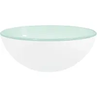 vidaXL Waschbecken Hartglas 30x12 cm Weiß
