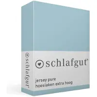Schlafgut Spannbettlaken "PURE BOXSPRING in Gr. 90x200, 140x200 oder 180x200, für Boxspringbett", aus Bio-Baumwolle, für Matratzen bis 40 cm Höhe, Bettlaken